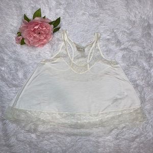 Abercrombie women’s lace white tank top